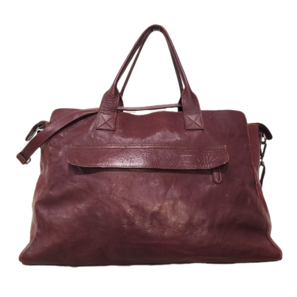 VINTAGE IN-PELL MADE IN ITALY LEATHER WeekenderBag ,Brown, Women/Mens OS EUC - Picture 3 of 12
